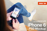 iPhone 6 Black PSD Mockup