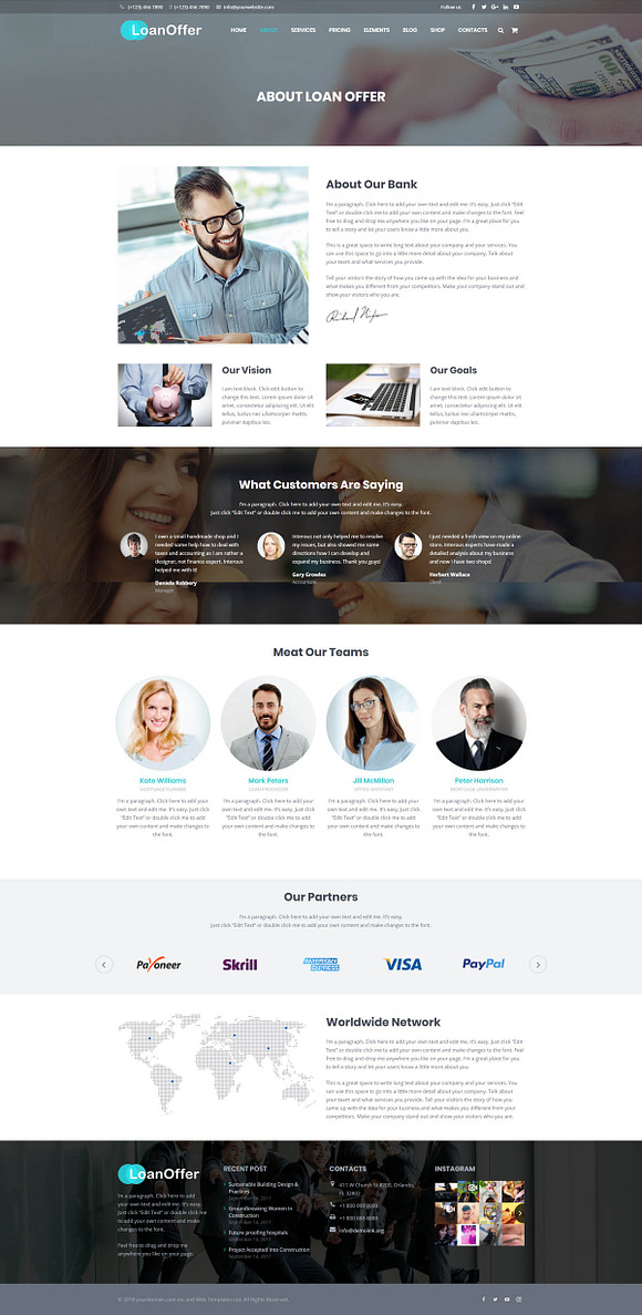 Business Loan & Banking, Home, Money in WordPress Business Themes - product preview 3