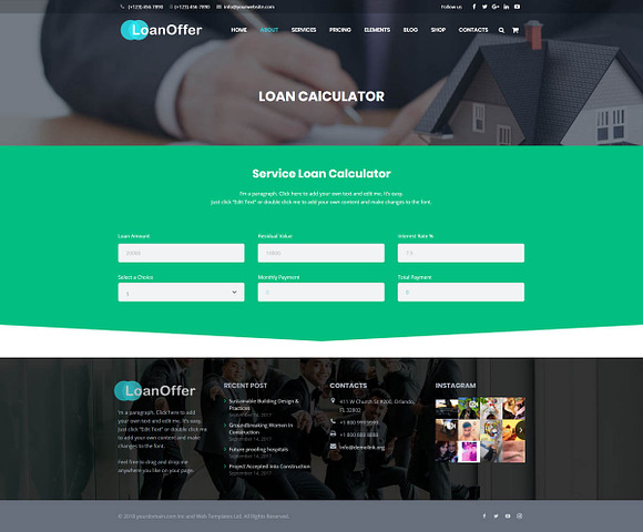 Business Loan & Banking, Home, Money in WordPress Business Themes - product preview 5