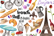 Watercolor French Culture Clipart