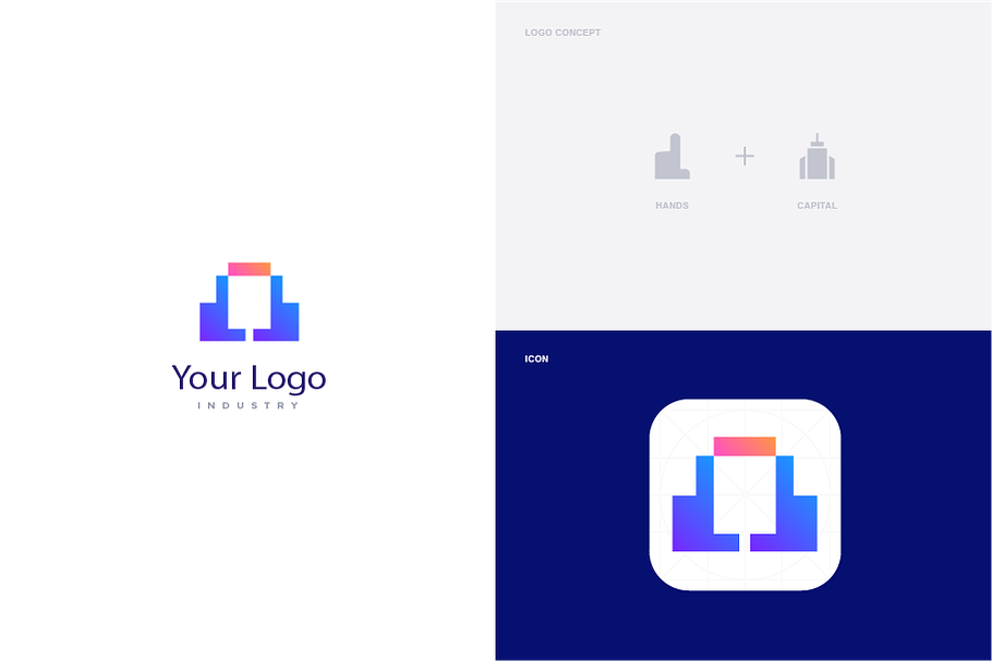 Hands + Capital Logo Template in Logo Templates - product preview 8