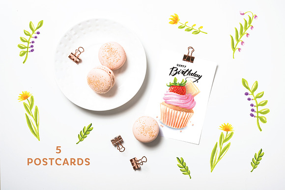 Cakes set in Illustrations - product preview 1