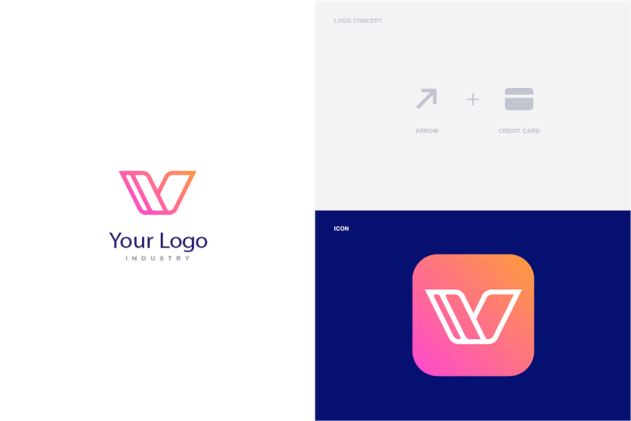 Arrow + Creditcard Logo Template in Logo Templates - product preview 8