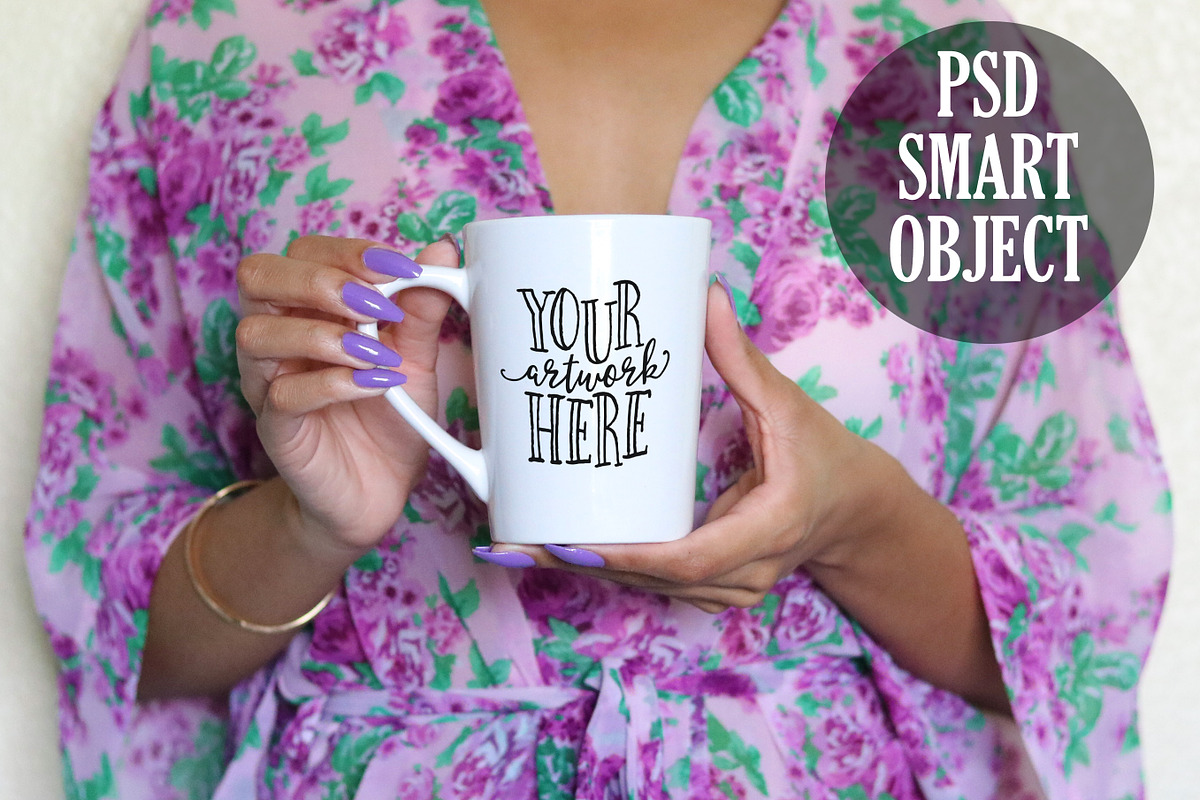 CHERRY NOIR Lavender Mug Mockup in Product Mockups - product preview 8