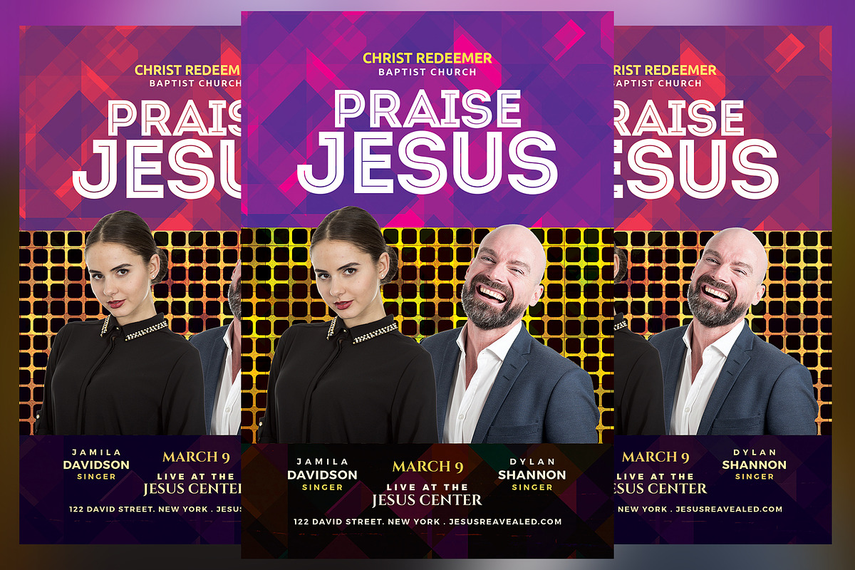 Praise Jesus Flyer in Flyer Templates - product preview 8