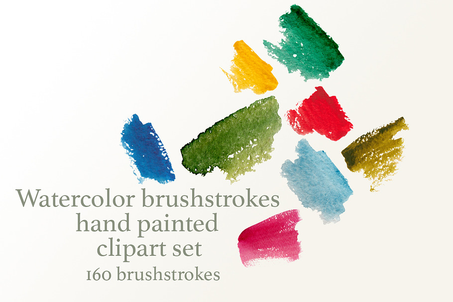 Watercolor brush strokes