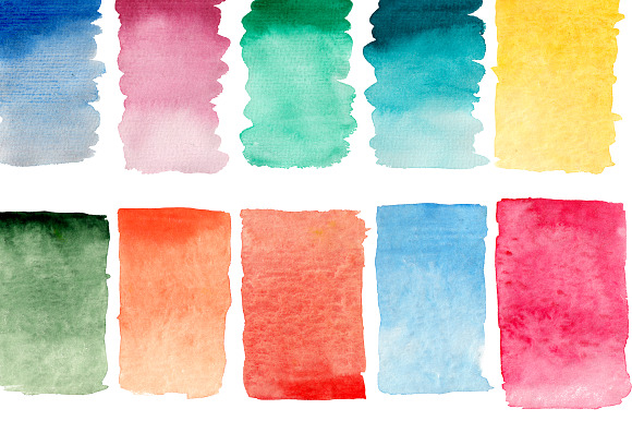 Watercolor brush strokes in Illustrations - product preview 2