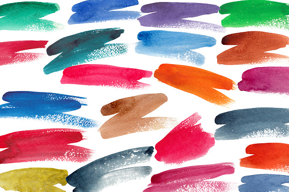 Watercolor brush strokes in Illustrations - product preview 3