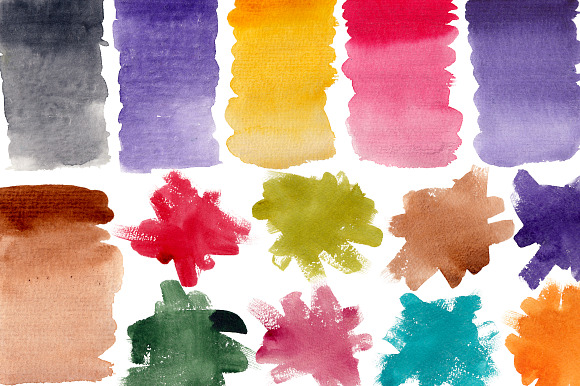 Watercolor brush strokes in Illustrations - product preview 5