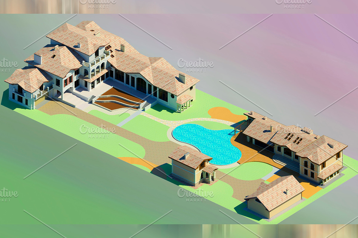 3D visualization. General plan. in Illustrations - product preview 8