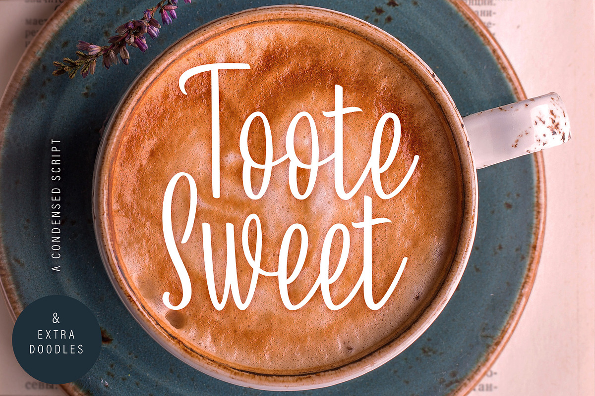 Toote Sweet | A Condensed Script in Script Fonts - product preview 8