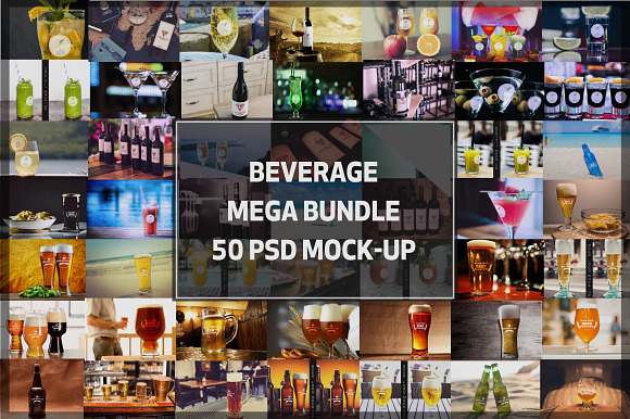 MEGA BUNDLE! - 50 Beverage Mock-up in Product Mockups - product preview 48