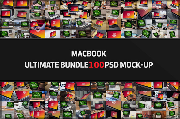 ULTIMATE BUNDLE! - 100 MacBook  in Mobile & Web Mockups - product preview 24