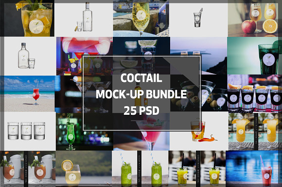 BUNDLE! - 25 Cocktail Mock-up in Product Mockups - product preview 25