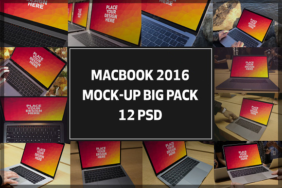MacBook2016 Big Pack#1 in Mobile & Web Mockups - product preview 12