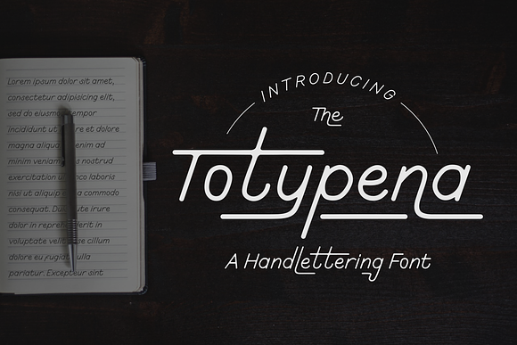 Totypena extended serif in Script Fonts - product preview 1