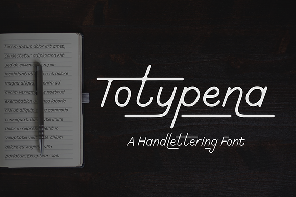 Totypena extended serif in Script Fonts - product preview 4