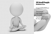3D Small People - Meditation Pose