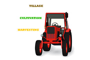 Tractor 3D illustration