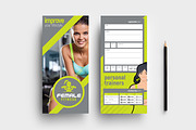 Female Fitness DL Card Template