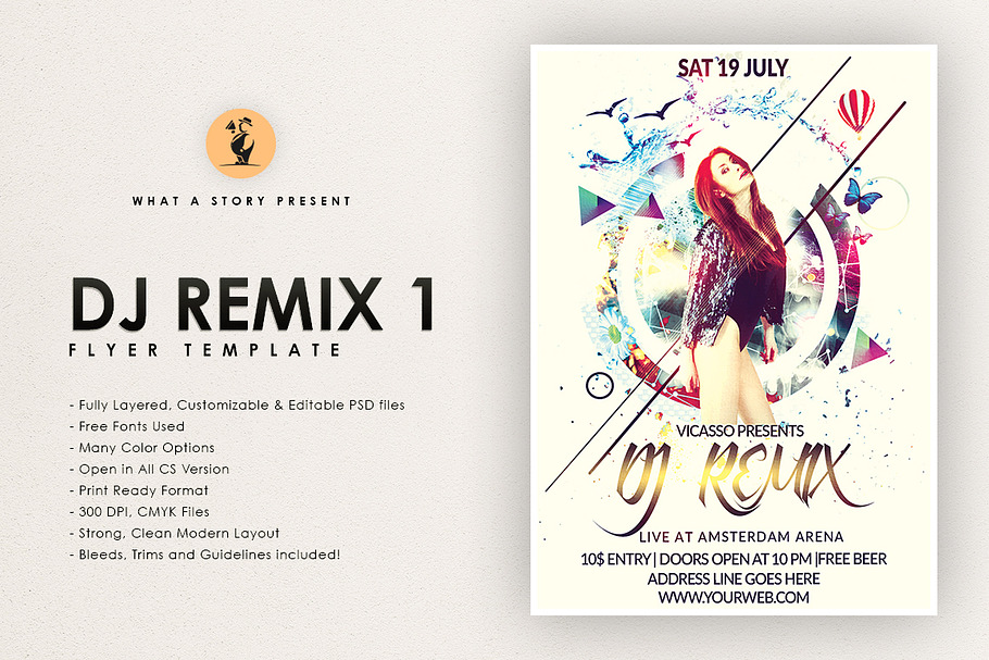 DJ Remix 1 in Flyer Templates - product preview 8