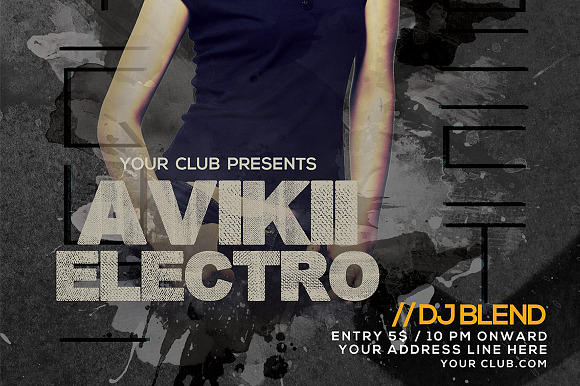Avikii electro 1 in Flyer Templates - product preview 1
