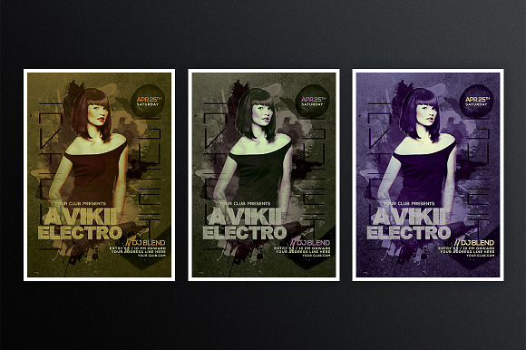 Avikii electro 1 in Flyer Templates - product preview 2