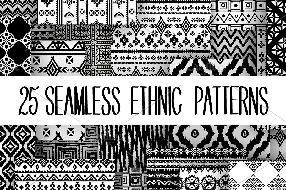 Ethnic seamless patterns in Patterns - product preview 8