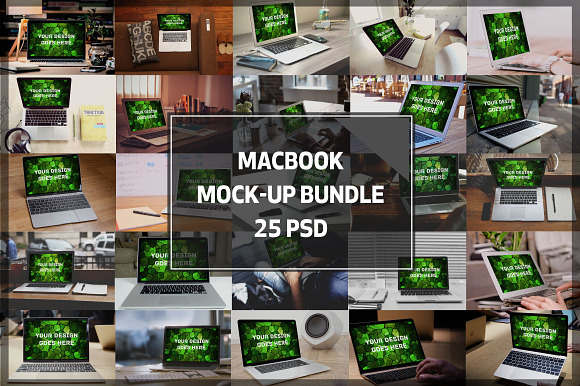 BUNDLE! - 25 MacBook Mock-up#2 in Mobile & Web Mockups - product preview 24