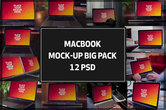 MacBook Big Pack #7 in Mobile & Web Mockups - product preview 12