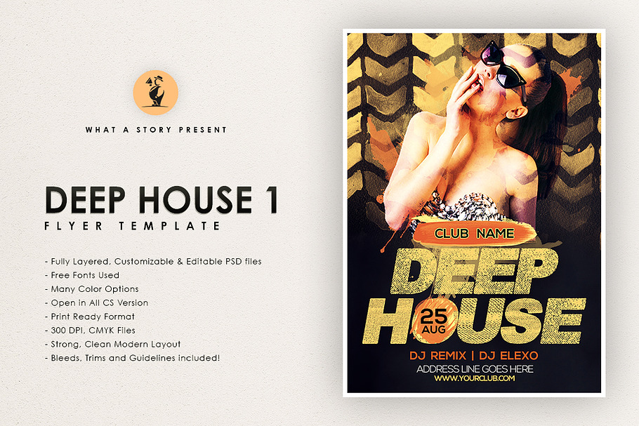 Deep House 1 in Flyer Templates - product preview 8