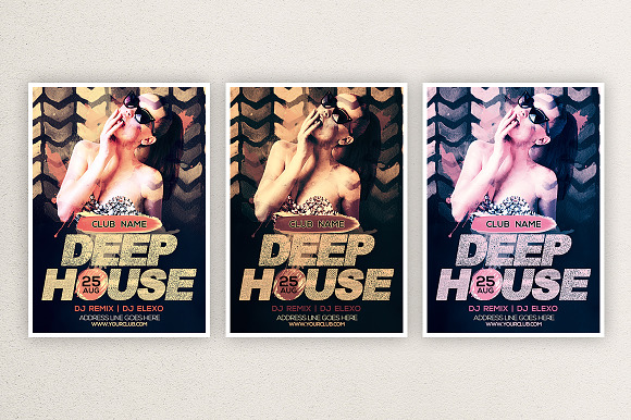 Deep House 1 in Flyer Templates - product preview 2