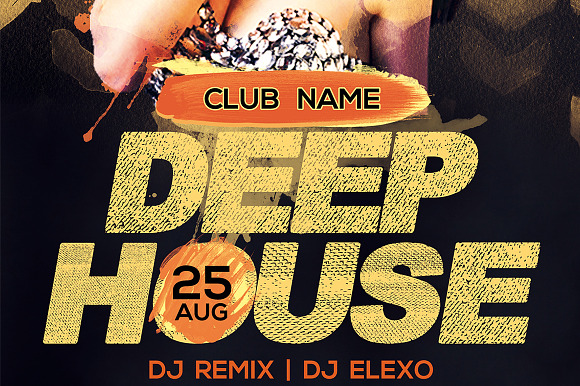 Deep House 1 in Flyer Templates - product preview 3