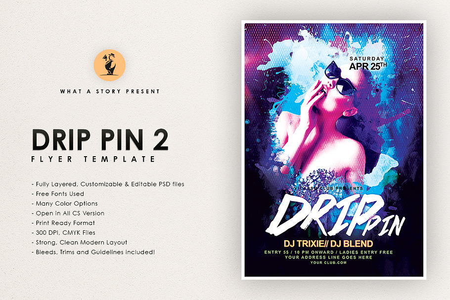 Drip Pin 2 in Flyer Templates - product preview 8