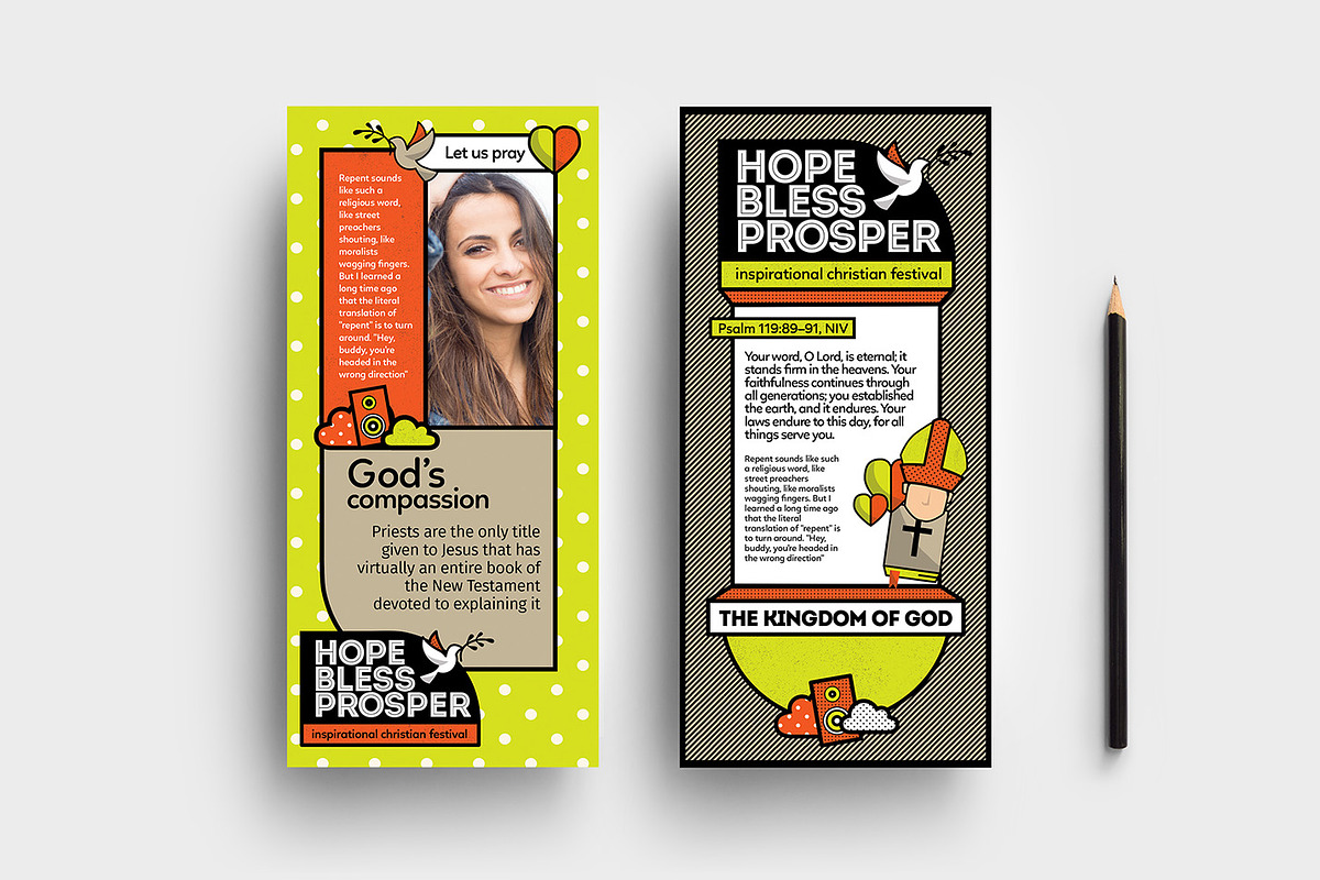 Christian Festival DL Card Template in Card Templates - product preview 8