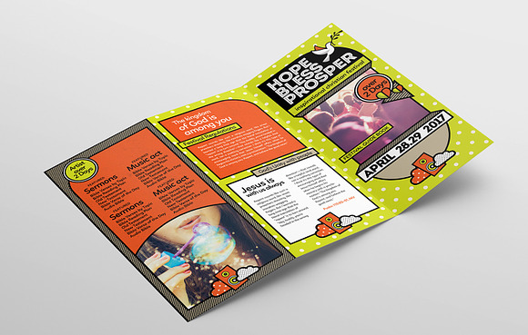 Christian Festival Trifold Brochure in Brochure Templates - product preview 3