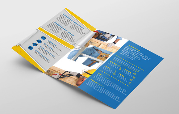 Handyman Trifold Brochure Template in Brochure Templates - product preview 1