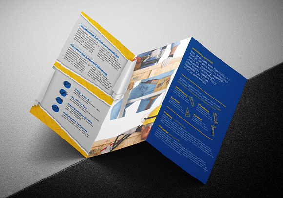 Handyman Trifold Brochure Template in Brochure Templates - product preview 4