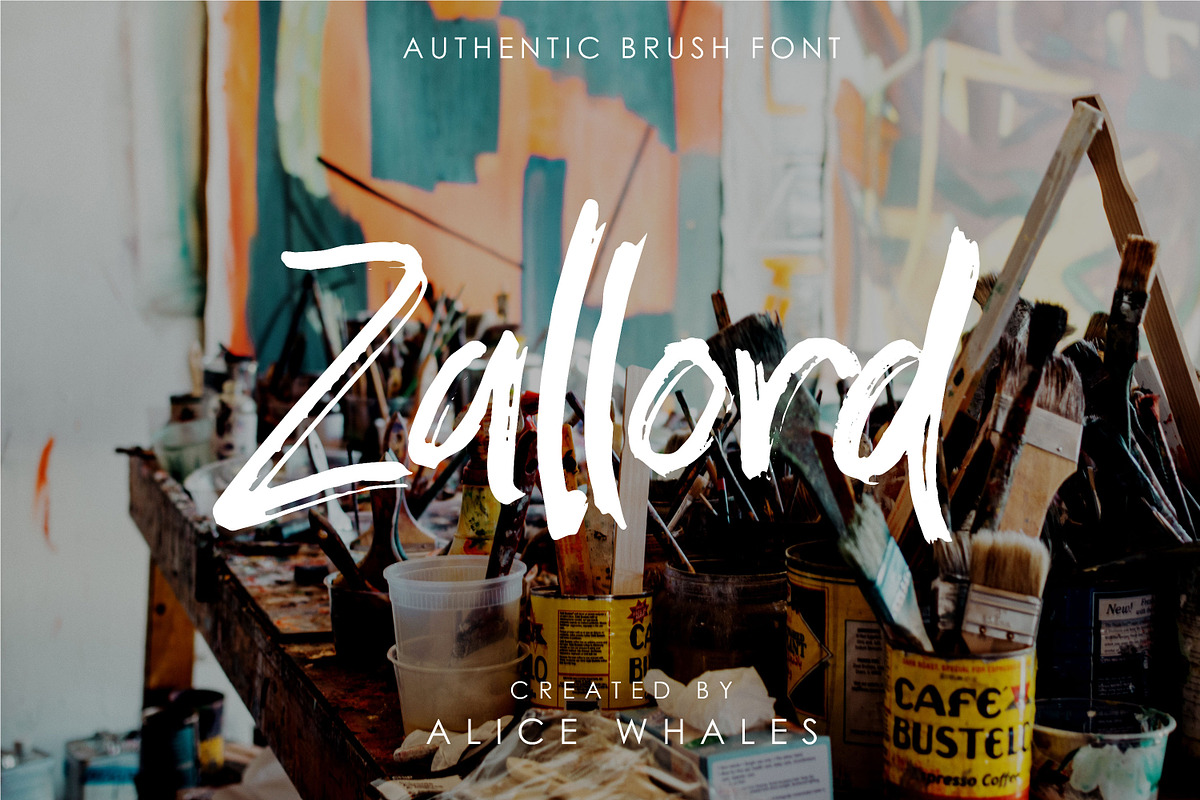 Zallord - Brush Font in Script Fonts - product preview 8