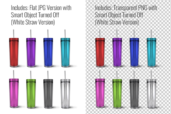 Skinny Acrylic Tumbler Mockup in Product Mockups - product preview 3