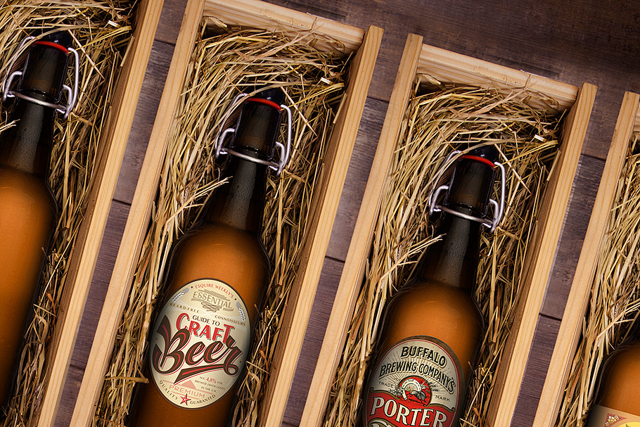 Craft beer bottle mock-up in Product Mockups - product preview 8