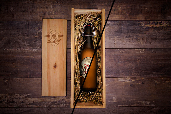 Craft beer bottle mock-up in Product Mockups - product preview 1