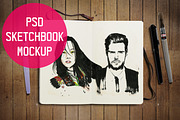 Sketchbook Journal PSD Mockup