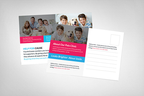 Pets Postcard Template in Postcard Templates - product preview 1