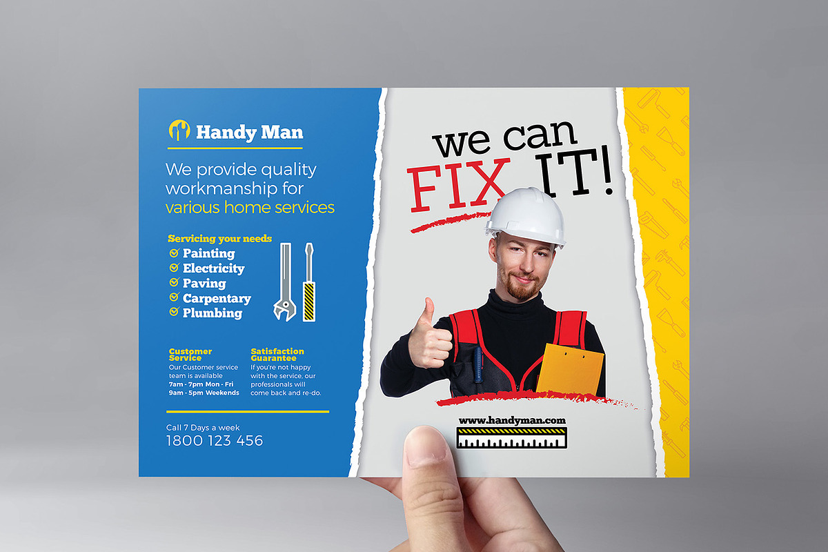 Handyman Flyer Template in Flyer Templates - product preview 8