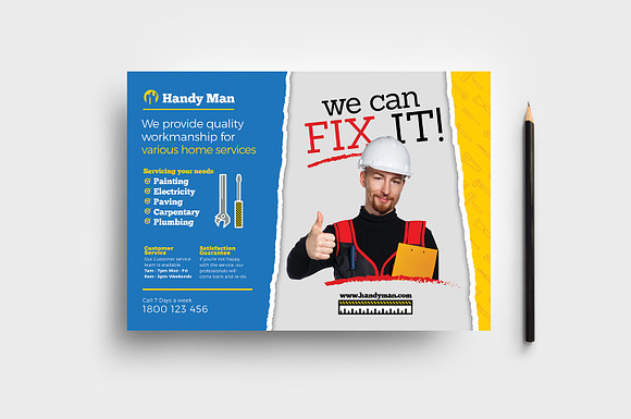 Handyman Flyer Template in Flyer Templates - product preview 2