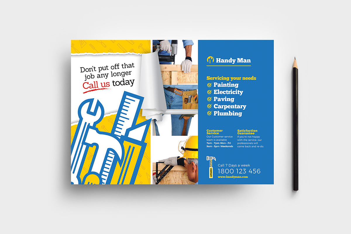 Handyman Flyer Template v2 in Flyer Templates - product preview 8