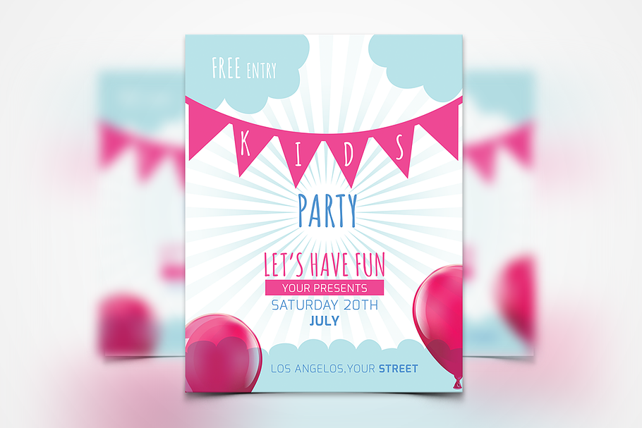Kids Party Flyer in Flyer Templates - product preview 8