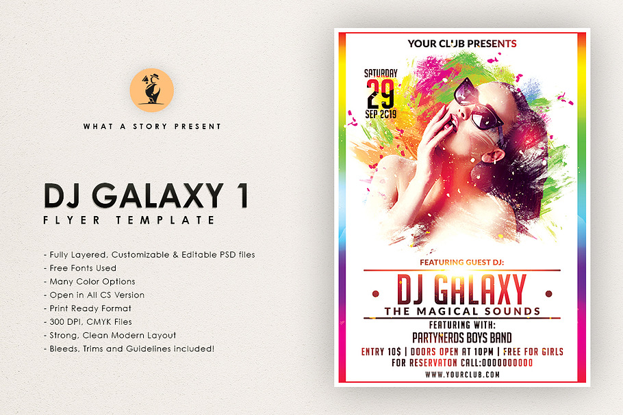 Dj Galaxy in Flyer Templates - product preview 8