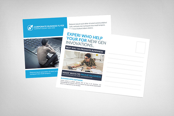 Business Solutions Postcard Template in Postcard Templates - product preview 1